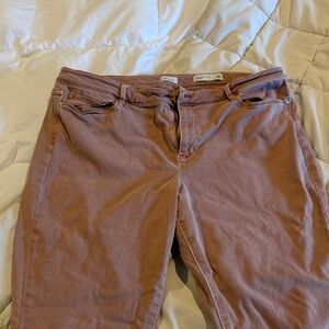 J. Jill Women's Cropped Jeans in Mauve